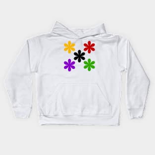 Different color flower shape Kids Hoodie